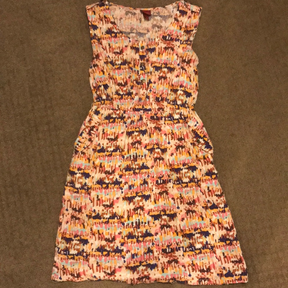 Merona Multi-Colored Knee-Length Dress - Size XS